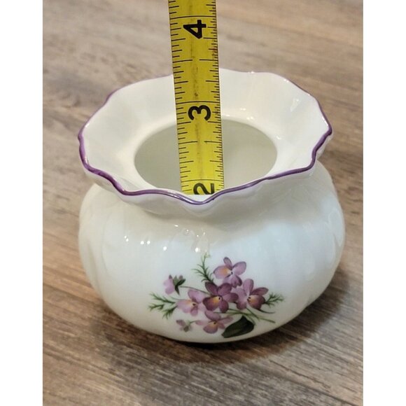 Vintage Reutter Porzellan Porcelain Germany Floral Round Trinket Box & Lid - Picture 5 of 12